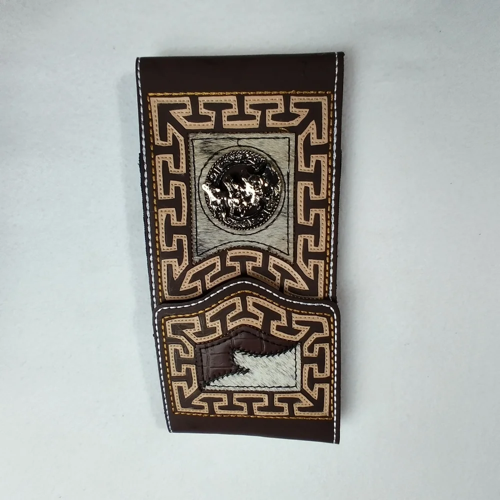 WESTERN LEATHER CELL PHONE CASE, FUNDA VAQUERA DE CUERO COWBOY RODEO‎ PHONE CASE